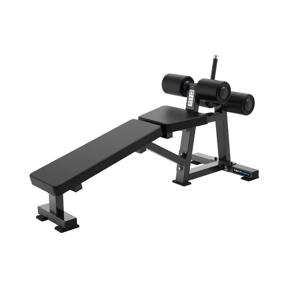 Banco abdominal declinado profissional TM55 para treino de abdômen, core e exercícios abdominais