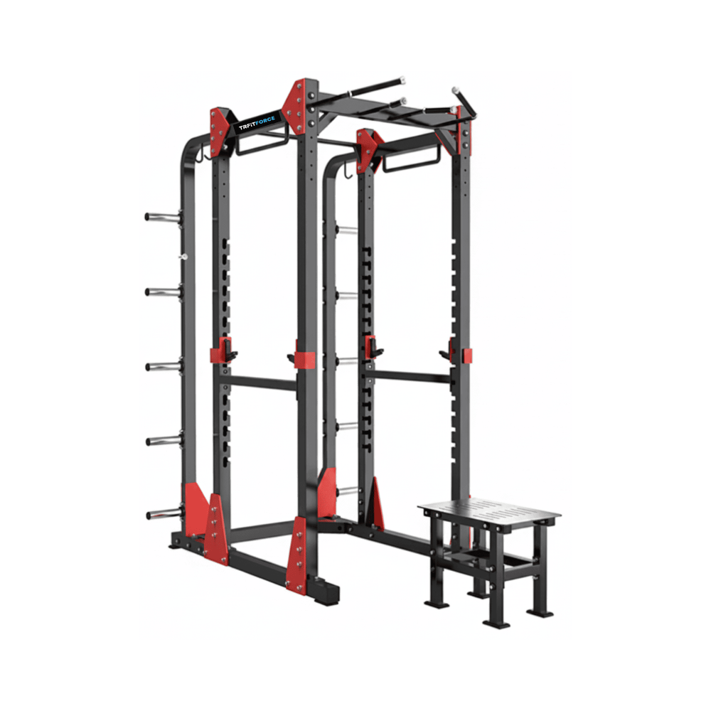 Gaiola de Agachamento Power Rack TM90 para treino livre com barra