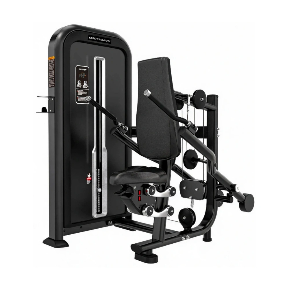Máquina Tríceps Sentado TY36 TRFIT para treino de tríceps, braços e membros superiores com torre de peso de 80 kg