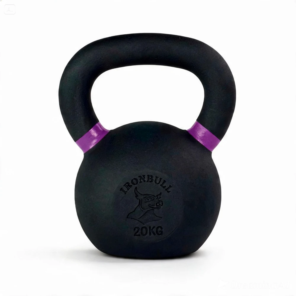 Kettlebell de Ferro Fundido TRFIT com pintura texturizada e identificação de peso por cores para treino funcional